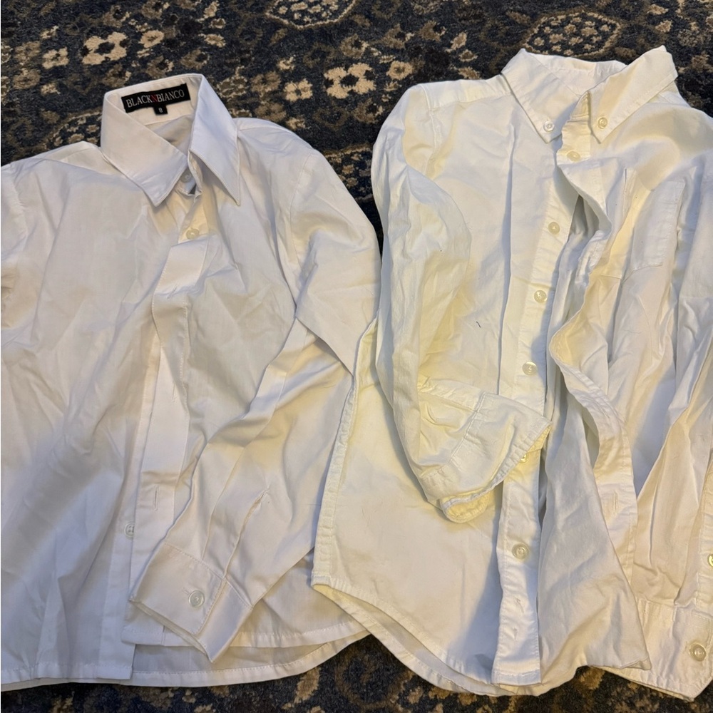 2 white button down